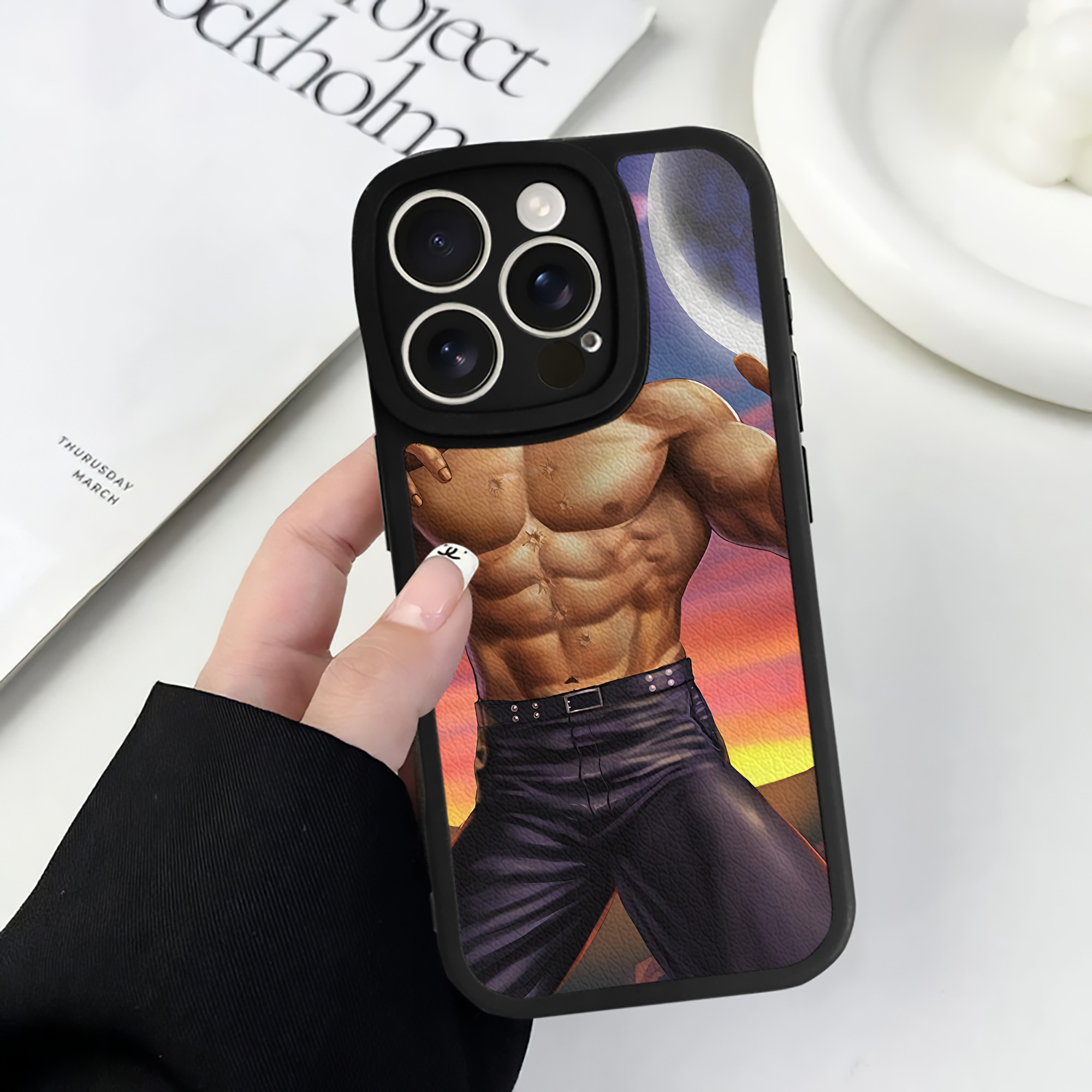 （画像用） 北斗の拳 Fist of the North Star 【iPhone 16シリーズ対応】シリコンスマホケース（レザー調） 材質：シリコン